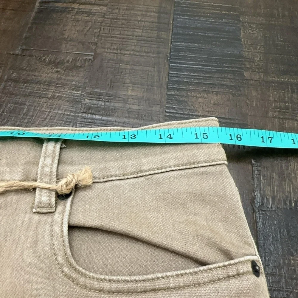 Faherty Stretch Terry Jeans Mens 31x32 Beige Slim Straight Stretch Denim Casual